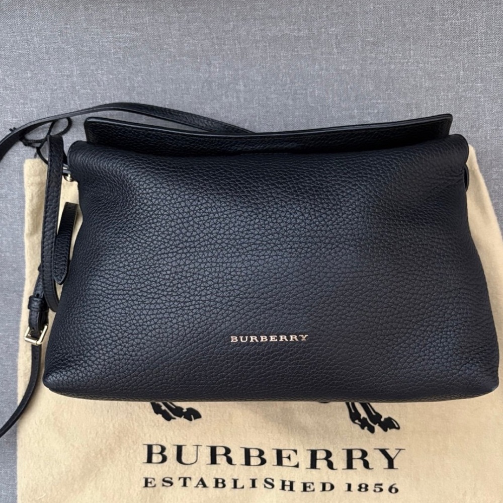 Burberry Black Calfskin Leah Crossbody